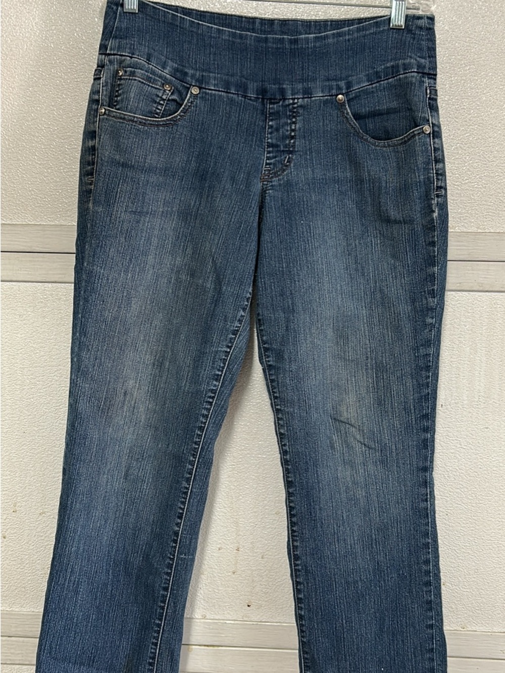 Jag Jeans Size 12 Pull-On Denim High Rise Straight Leg